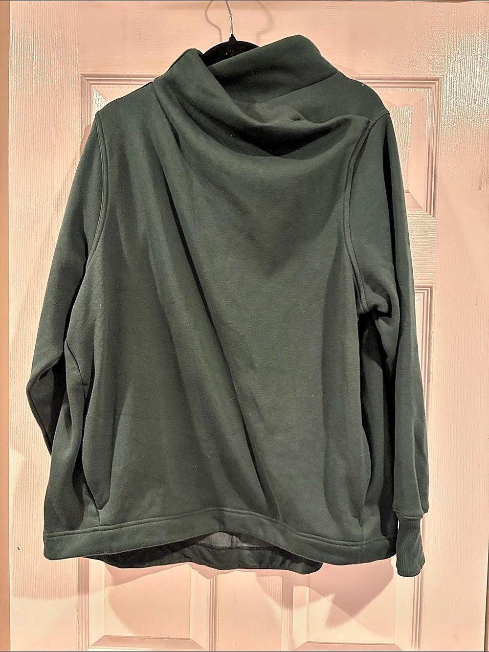 Athleta Cozy Karma Funnel Neck Sweatshirt Green XL